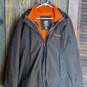 Men's Timberland Coat with inner fleece jacket liner SIZE LARGE